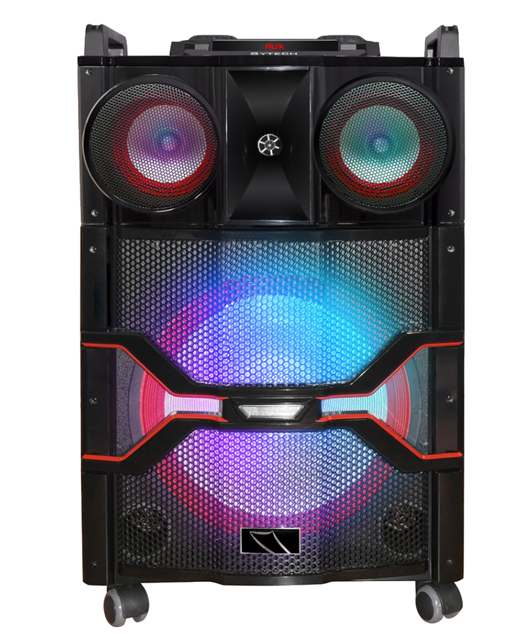 Altavoz Gran Potencia sytech syxt70 con bluetooth. outlet. producto reacondicionado xtremebass torre de sonido sistema profesional color negro 100 w corriente serie dj 100w rms usb sd fm eq led 2 750w