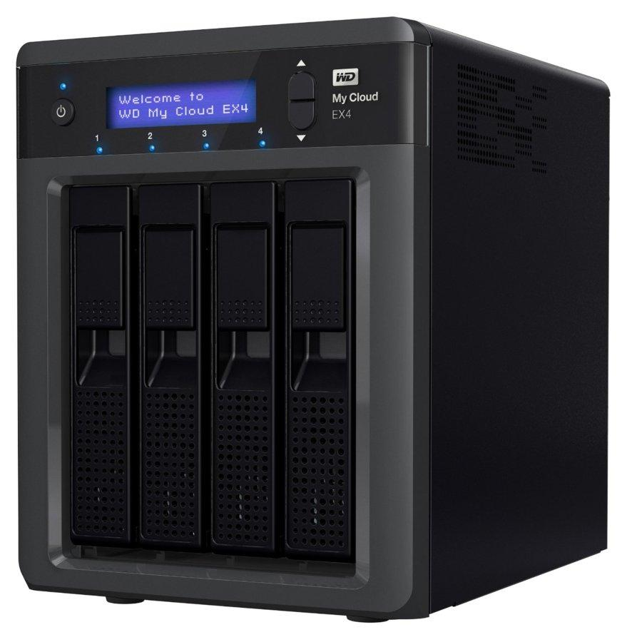 NAS Cloud - WD My Cloud EX4, 8Tb, 4 bahías, 3,5 pulgadas, Gigabit Ethernet, USB 3.0, color negro