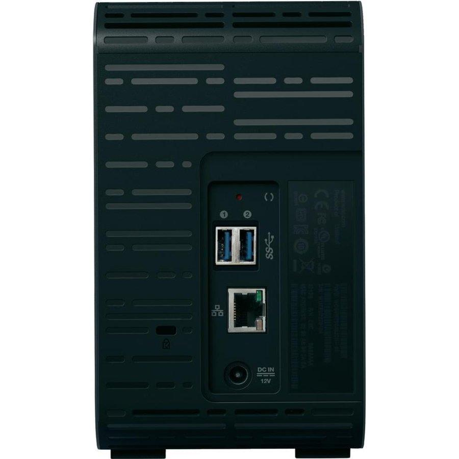 NAS Cloud - WD My Cloud EX2, 0Tb, 2 bahías, 3,5 pulgadas, Gigabit Ethernet, USB 3.0, color negro