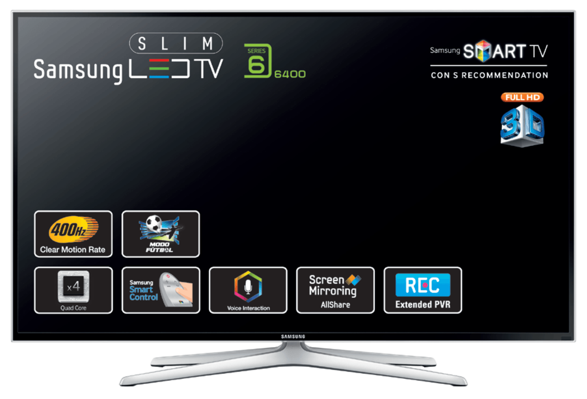 TV LED 40" - Samsung 40H6400 Smart TV Quad Core, 3D, Modo Fútbol