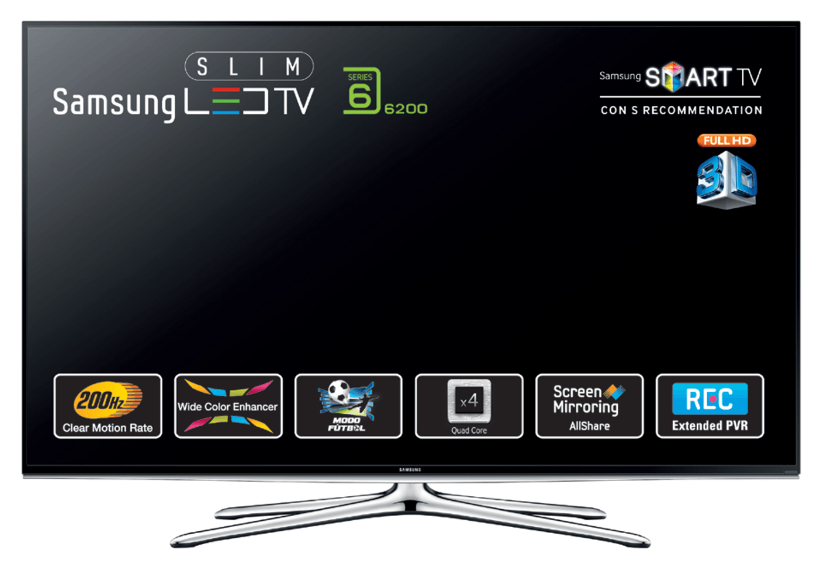 TV LED 40" - Samsung 40H6200 Smart TV Quad Core, 3D, Modo Fútbol