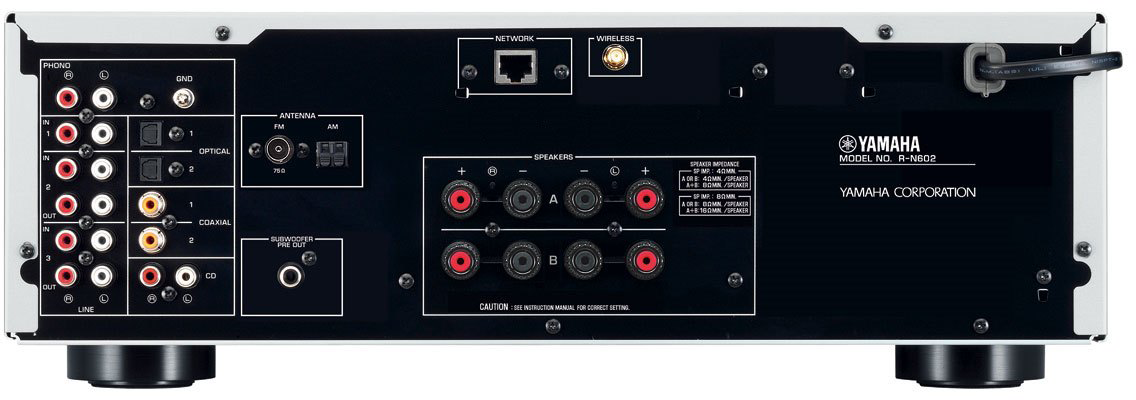 YAMAHA R-N602BL MusicCast hálózati sztereó rádióerősítő (DLNA, BT, Wifi,AirPlay)