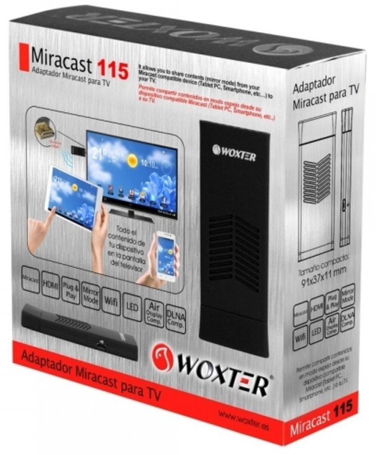 Adaptador multimedia para TV - Woxter Miracast 115, inalámbrico, HDMI