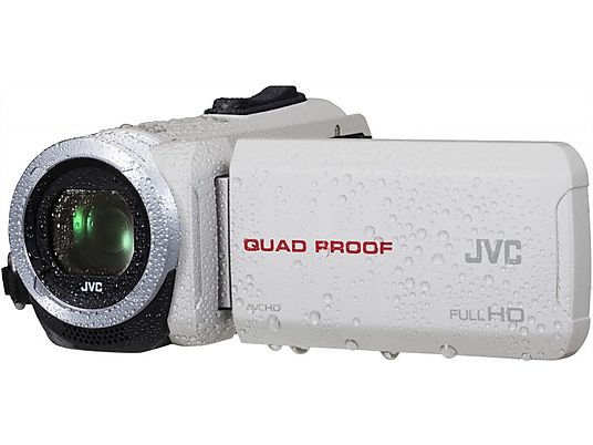 Videocámara deportiva - JVC Everio GZ-R15WEU, Blanca, Full HD, sumergible 5 metros