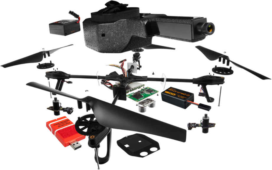 Cuadricóptero teledirigido - Parrot AR Drone 2.0 GPS Edition, con registrador de vuelo, color