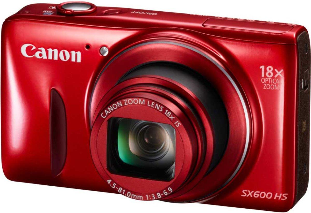 Cámara - Canon PowerShot SX 600 HS Rojo, 16 MP, Full HD, WiFi