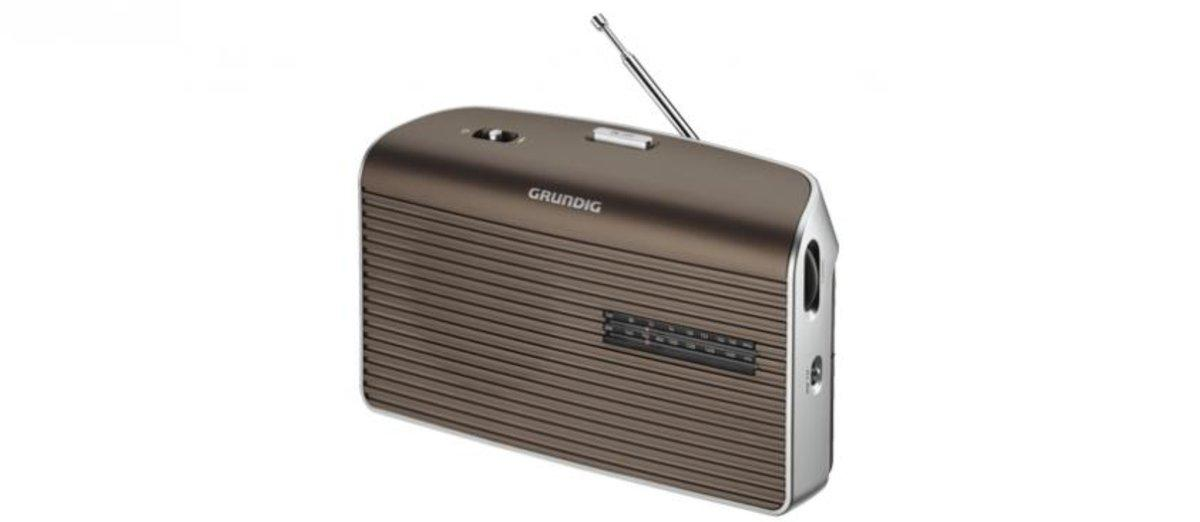 Grundig Music 60 radio amfm de sobremesa con altavoz personal plata transistor music60 fm grn1550 mocca marron brownsilver moka