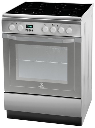 Cocina - Indesit I6VMC6A(X)/GR 4 zonas de cocción, Encimera y horno eléctrico, Clase