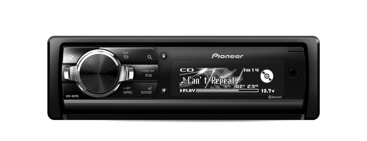 Autorradio - Pioneer DEH-80PRS, 200W, Bluetooth, CD, USB, Aux, Negro