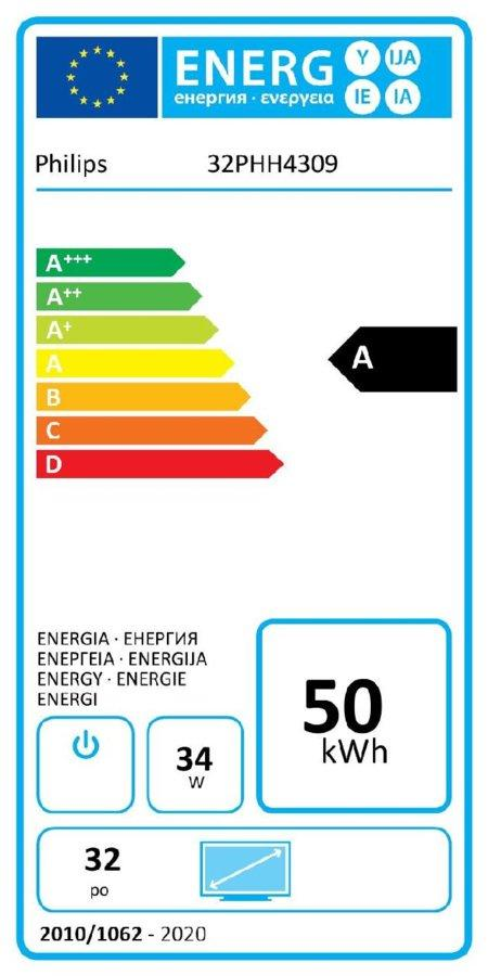 TV LED 32 - Philips 32PHH4309/88, Digital Crystal Clear, 100 Hz PMR