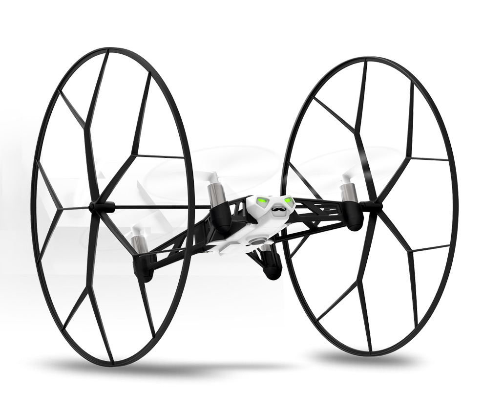 Mini Dron - Parrot Rolling Spider White, para aire y tierra, con cámara vertical