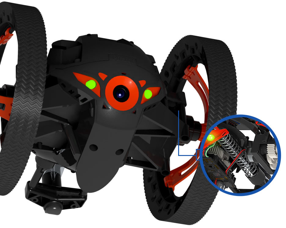 Minidrone Parrot Jumping Sumo Negro