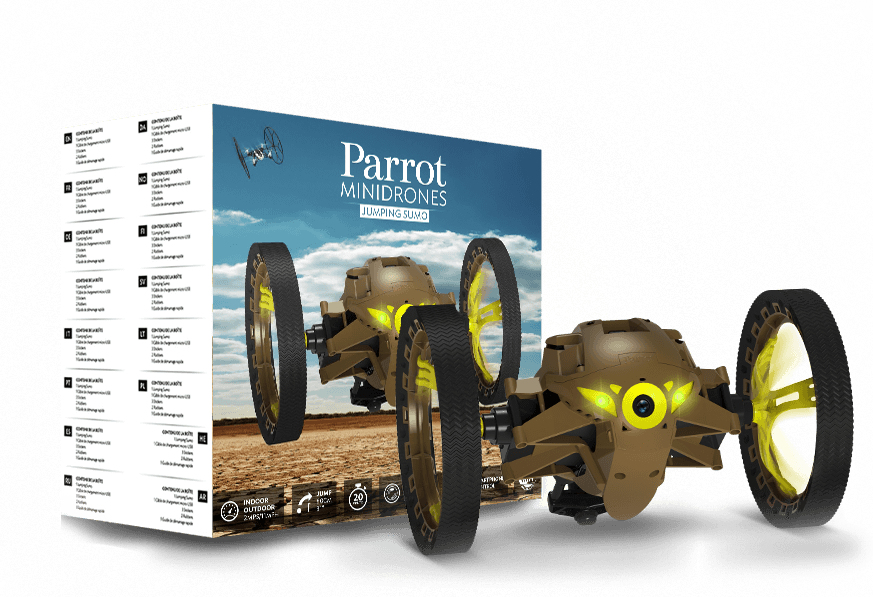 Mini Dron - Parrot Jumping Sumo Kaki Brown, terrestre, grabación y streaming de vídeo