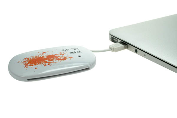 Lector DNI - Sveon SCT011, Compatible con DNI 3.0, USB 2.0, Blanco y naranja