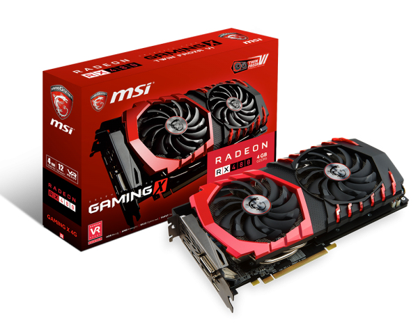 MSI Radeon RX 480 GAMING X 4G Radeon RX 480 4GB GDDR5 tarjeta gráfica