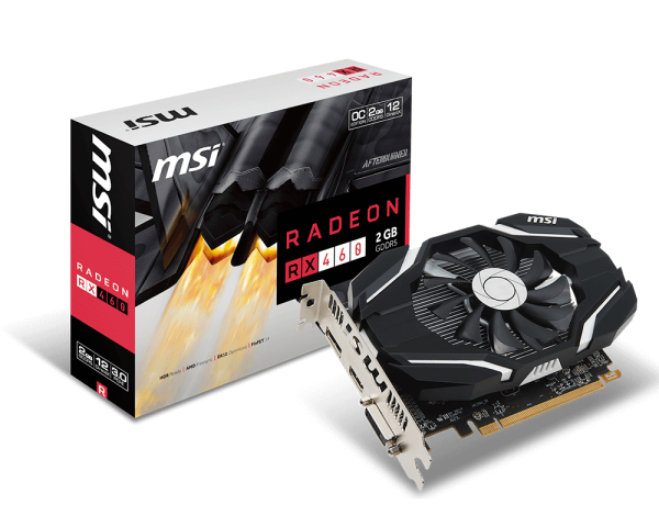 MSI Radeon RX 460 2G OC Radeon RX 460 2GB GDDR5 tarjeta gráfica