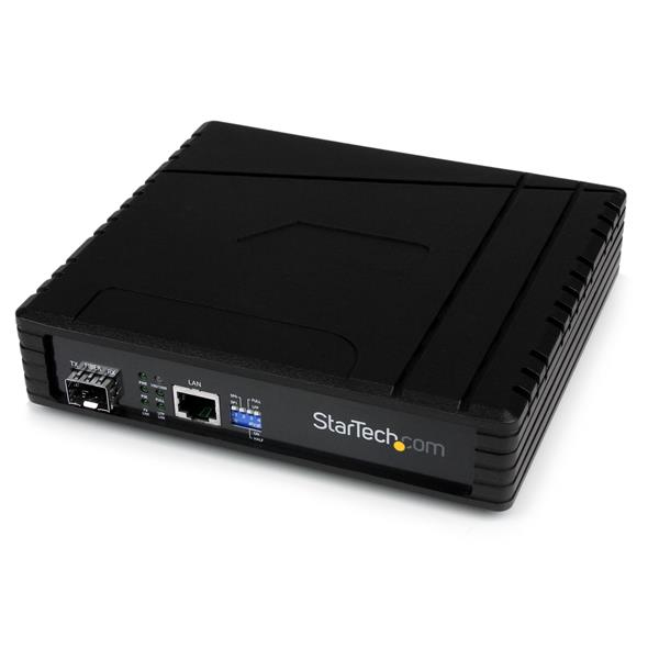 StarTech.com Conversor de Medios Gigabit RJ45 a Fibra Óptica SFP PoE PSE Alimentación por Ethernet