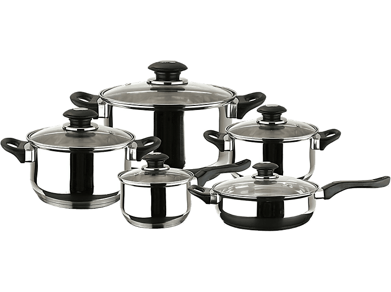 Batería de cocina - BERLINGERHAUS Black Rose, Batería Cocina Inducción 10  Piezas, Antiadherente Mármol sin PFOA, Aluminio, Cazuelas Ta