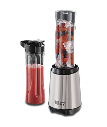 Russell Hobbs Mix&Go Batidora de vaso Negro, Plata 0.6L 300W