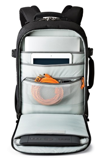 Mochila para cámara - Lowepro Pro Runner BP 350 AW II, Para DSLR con lente acoplada, Negro