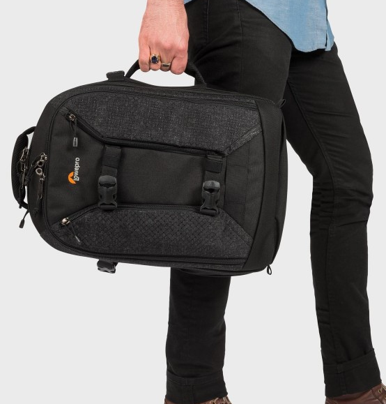 Mochila para cámara - Lowepro Pro Runner BP 350 AW II, Para DSLR con lente acoplada, Negro