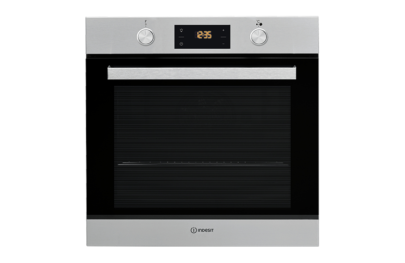 Horno - Indesit IFW 6841 JH IX, Multifunción, Hidrolítico, 71 litros, A+