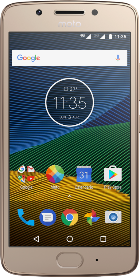 Móvil - Motorola Moto G5, 5'', Full HD, Qualcomm Snapdragon 430, 3 GB RAM, 16GB, Dorado