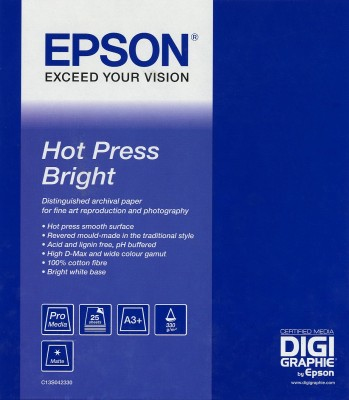 EPSON Epson Hot Press Bright, DIN A2, 25 hojas