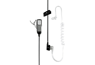 MIDLAND Midland MA31-LK Monoaural gancho de oreja Negro, Gris, Transparente auricular con micrófono