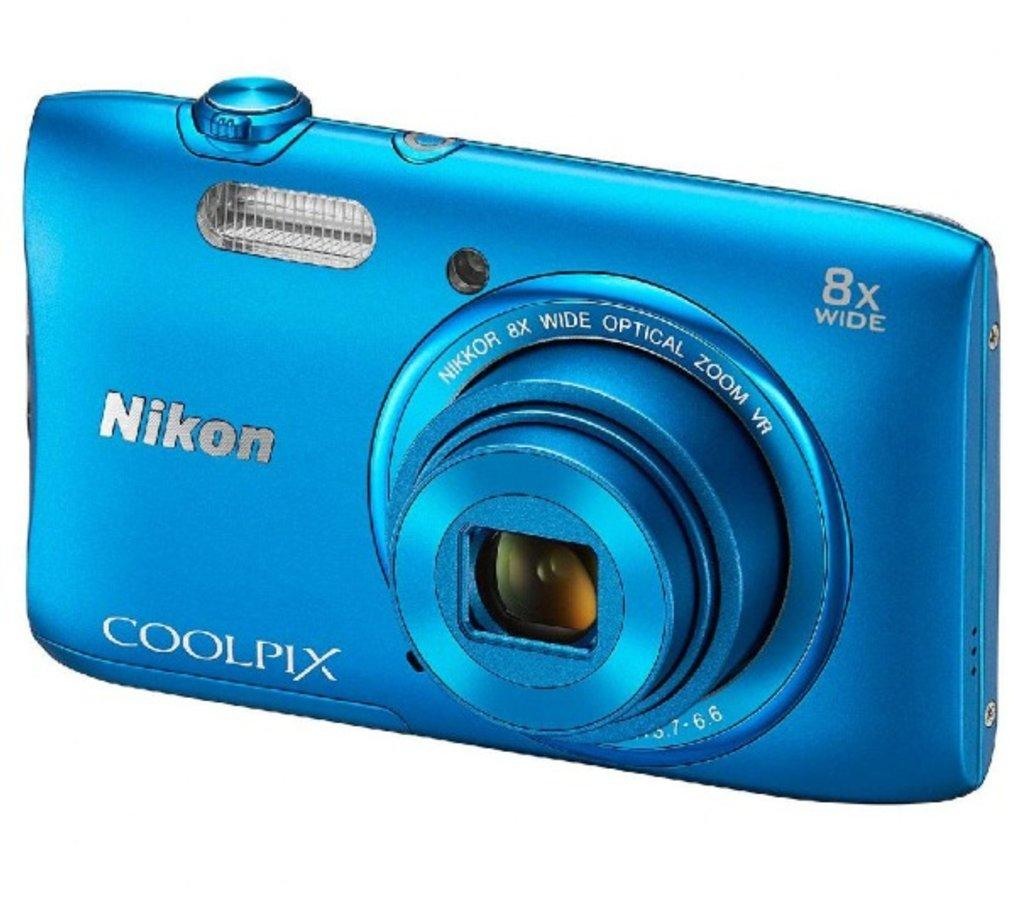 Cámara - Nikon Coolpix S3600 Azul + estuche, 20.1 Mp, HD