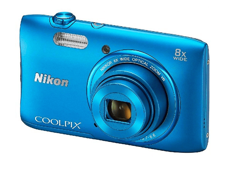 Cámara | Nikon Coolpix S3600 Azul + estuche, 20.1 Mp, HD | MediaMarkt