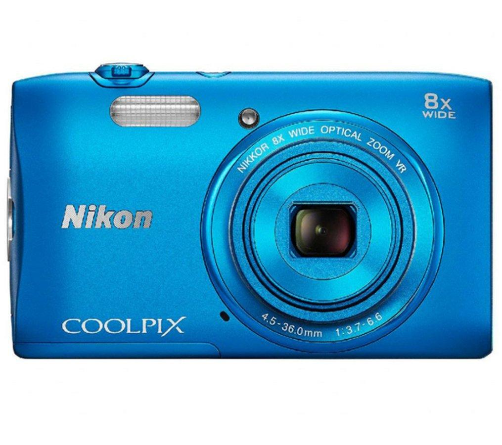 Cámara - Nikon Coolpix S3600 Azul + estuche, 20.1 Mp, HD