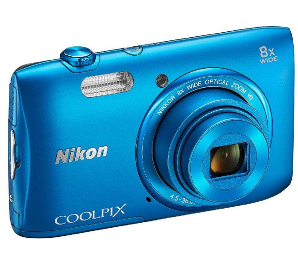 Cámara - Nikon Coolpix S3600 Azul + estuche, 20.1 Mp, HD