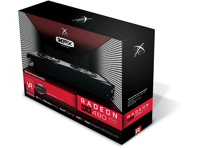 XFX RX-480P8DBA6 Radeon RX 480 8GB GDDR5 tarjeta gráfica RX-480P8DBA6