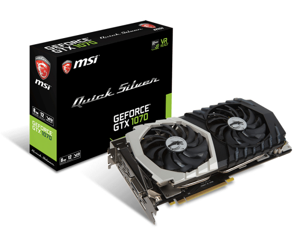 MSI MSI GeForce GTX 1070 Quick Silver 8G GeForce GTX 1070 8GB GDDR5