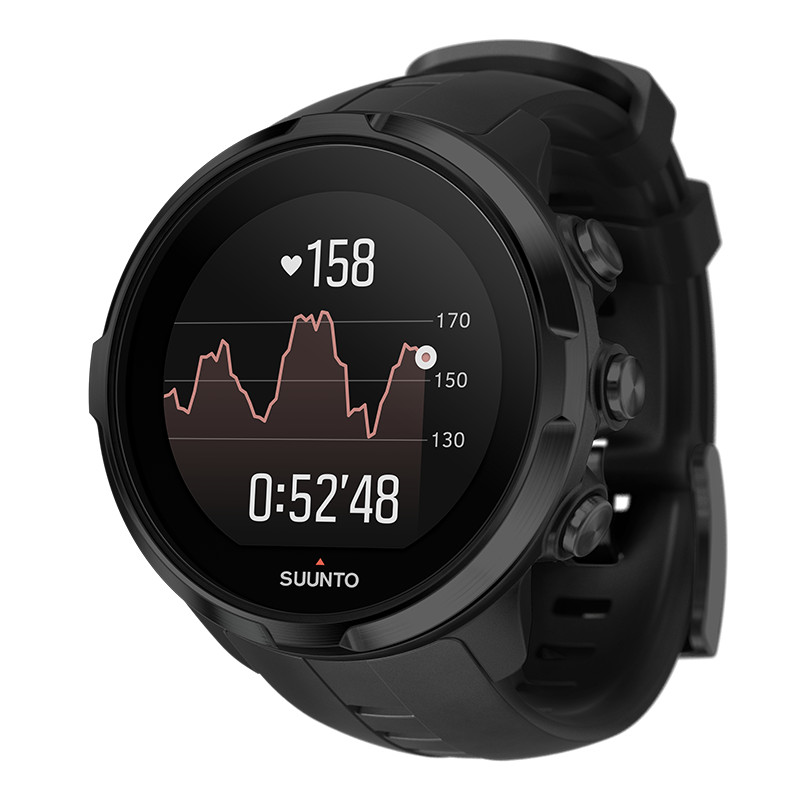 Reloj deportivo - Suunto Spartan Sport Wrist HR All Black, Negro, Táctil, Sensor de frecuencia cardiaca