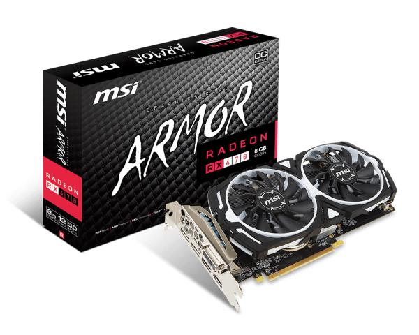 Tarjeta Gráfica - MSI AMD Radeon RX 470 Armor OC 8GB GDDR5