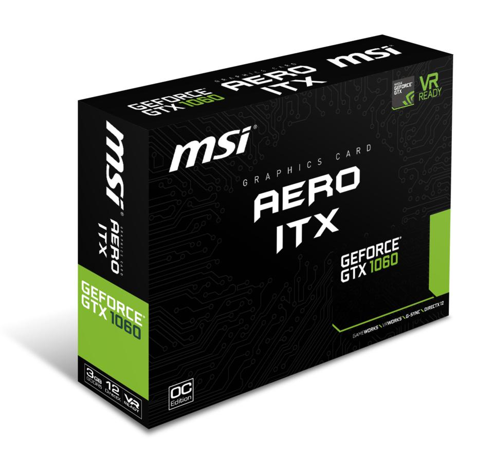 Tarjeta Gráfica - MSI GeForce® GTX 1060 AERO ITX 3G OC 3GB GDDR5