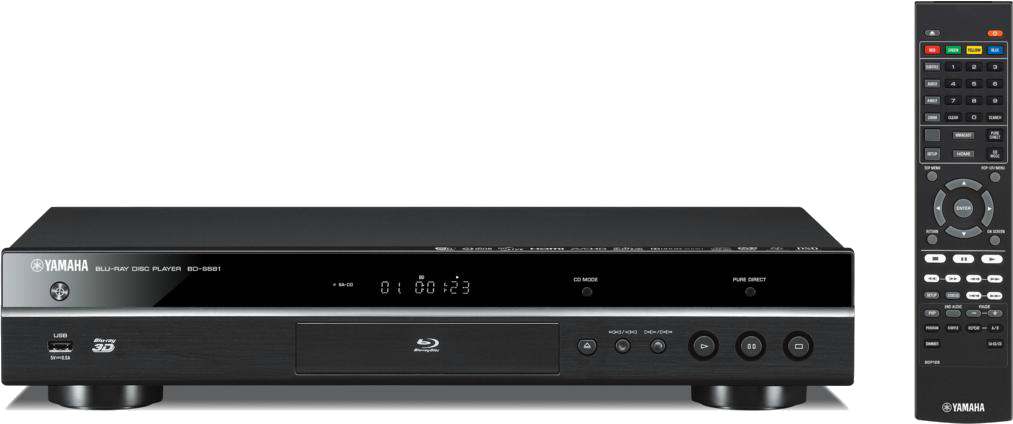 Reproductor Blu-ray - Yamaha BD-S681, Wi-Fi, 3D, 4K, HDMI, Negro