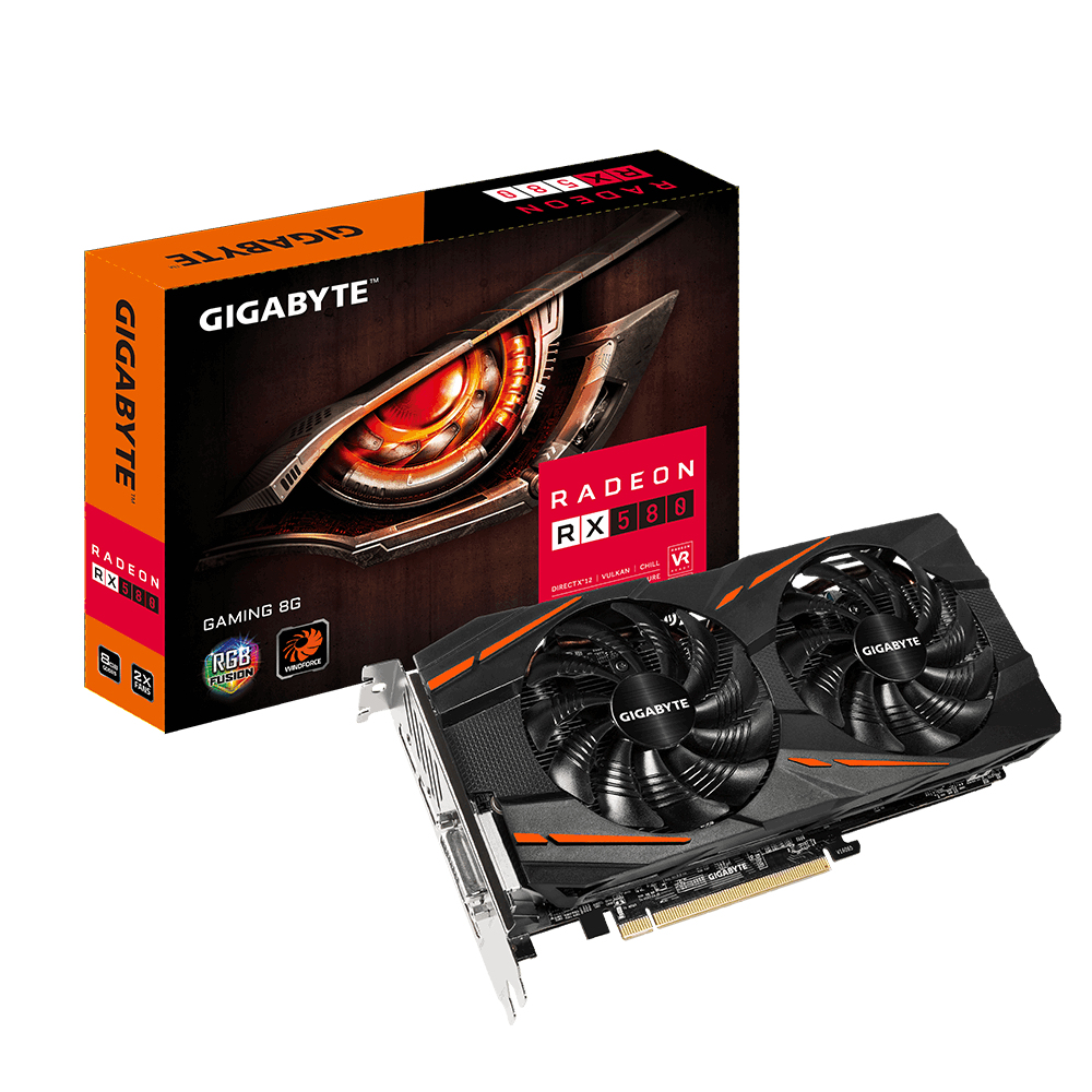 Tarjeta Gráfica - Gigabyte GV-RX580GAMING-8GD Radeon RX 580 8GB GDDR5