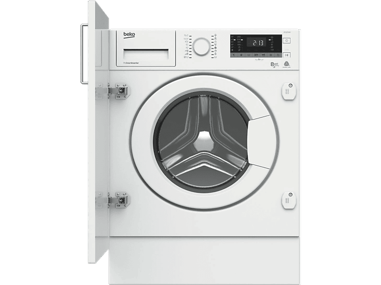Lavadora secadora - Beko HITV8733B0, 8kg, 1400rpm, A, Blanco
