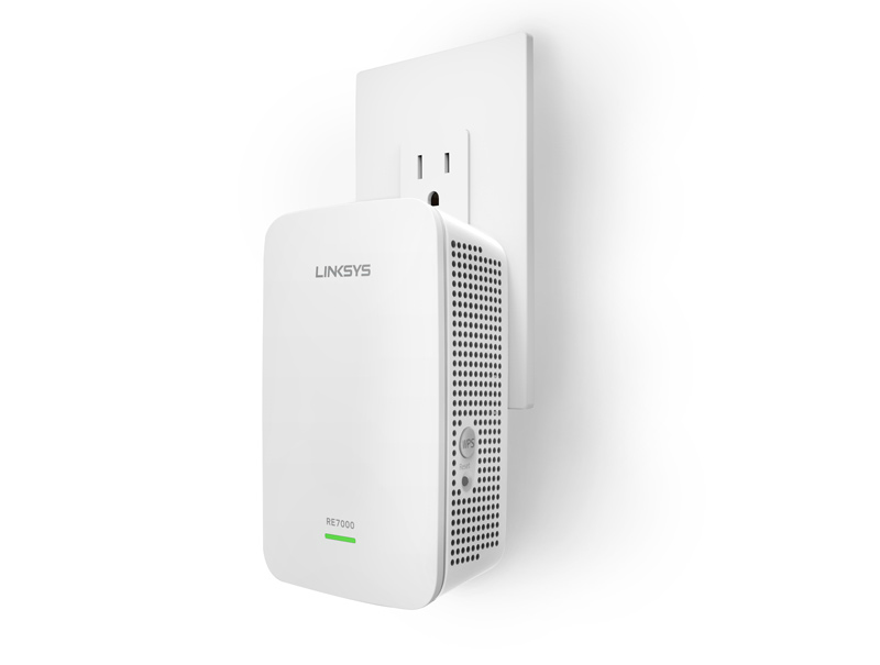 Amplificador WiFi - Linksys RE7000, AC1900, Doble banda 2,4 Ghz + 5 Ghz, Blanco