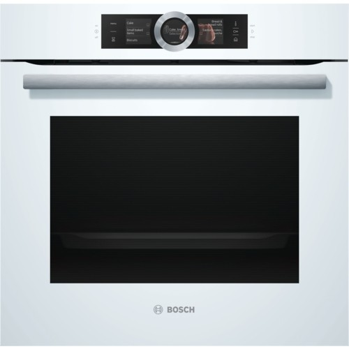 Horno multifunción - Bosch HSG636BW1, Vapor, Asistente de cocinado, Autolimpiable