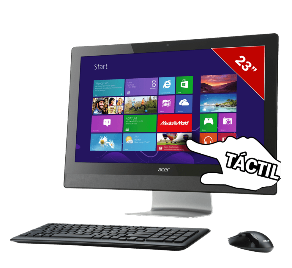 All in One Acer Aspire Z3-615 Full HD Táctil con Intel Pentium, 4GB de  RAM, 500GB y Buetooth