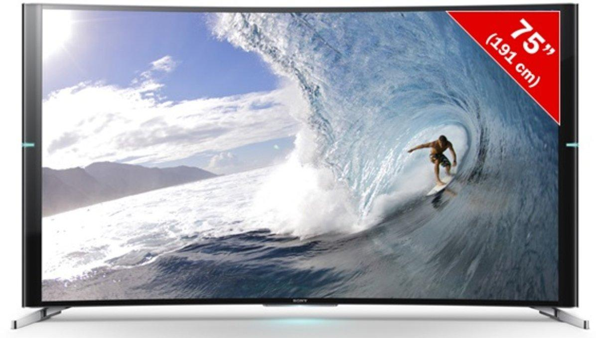 TV LED 75" - Sony KD75S9005 Ultra HD 4K, Curvo, 3D, Smart TV, 800Hz