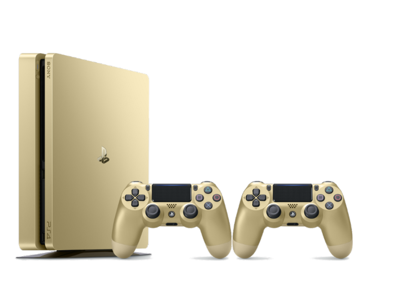 Consola - Sony - PS4 Slim Oro, 500Gb, 2 DualShock 4 Oro