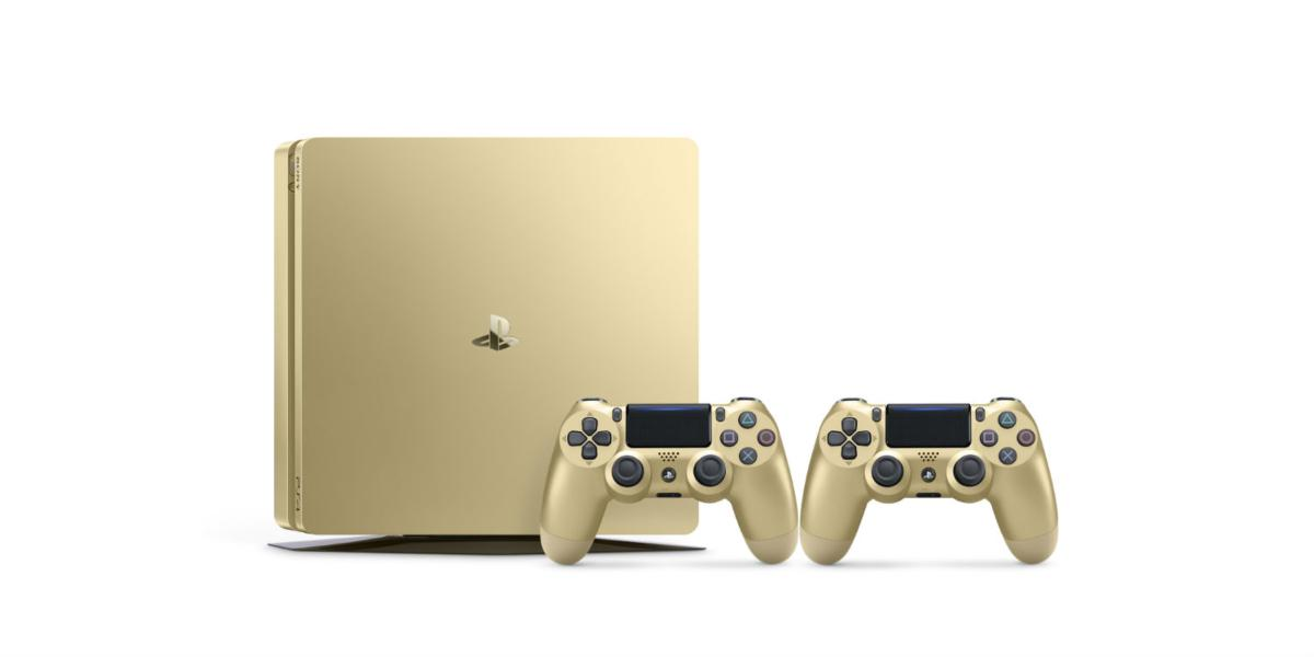 Consola - Sony - PS4 Slim Oro, 500Gb, 2 DualShock 4 Oro