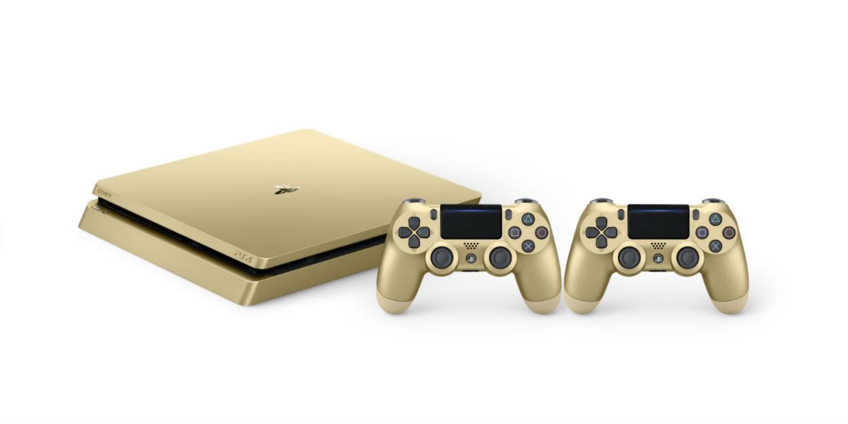 Consola - Sony - PS4 Slim Oro, 500Gb, 2 DualShock 4 Oro