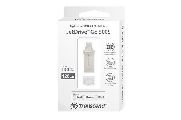 Transcend JetDrive Go 500 128GB USB 3.1 (3.1 Gen 2) Tipo A Plata unidad flash USB