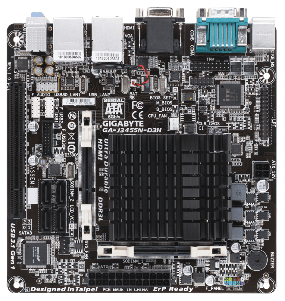 Gigabyte GA-J3455N-D3H (rev. 1.0) Mini ITX placa base